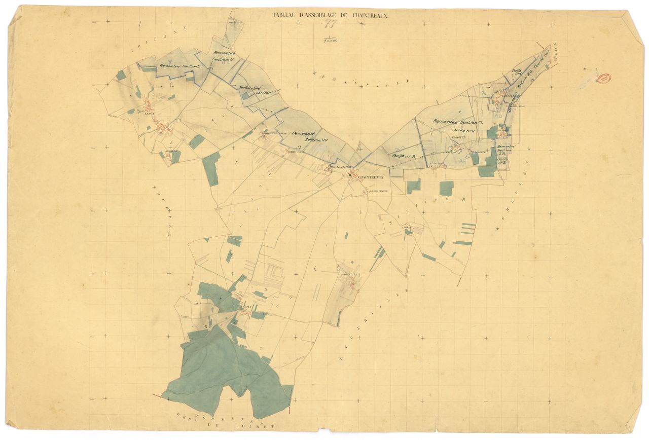Tableau d'assemblage, 6 sections