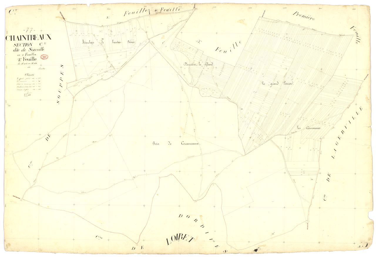 Section C dite de Sonville, en 5 feuilles, 2eme feuille