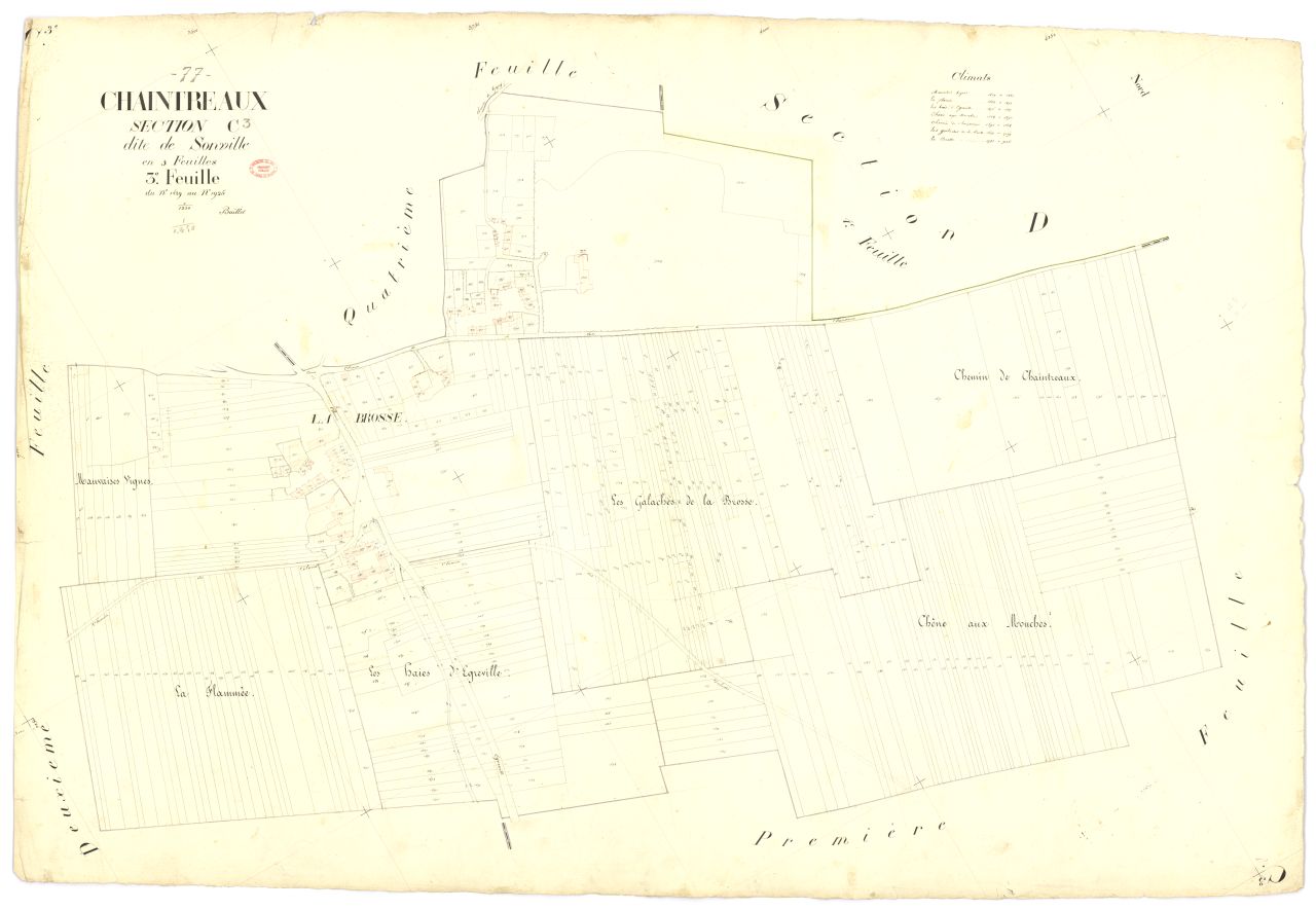 Section C dite de Sonville, en 5 feuilles, 3eme feuille