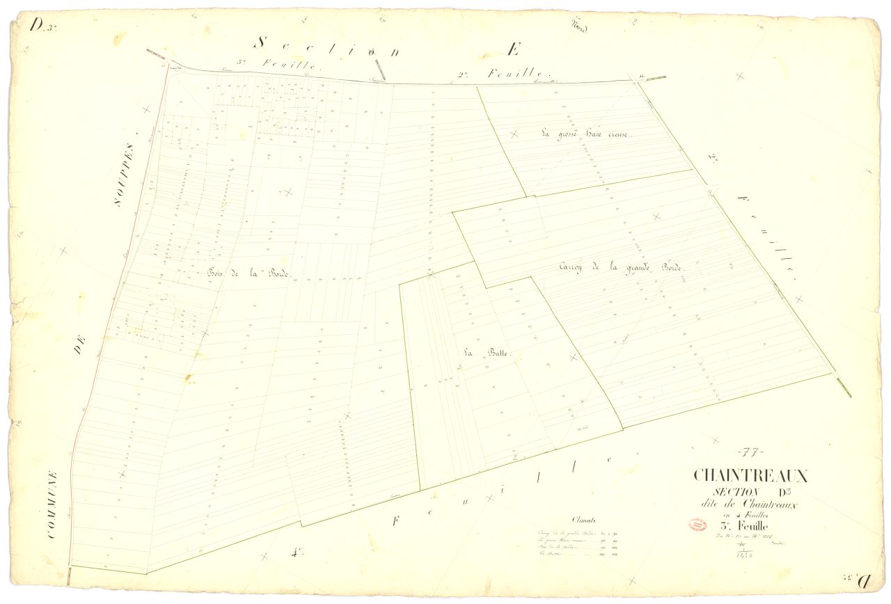 Section D dite de Chaintreaux, en 4 feuilles, 3eme feuille