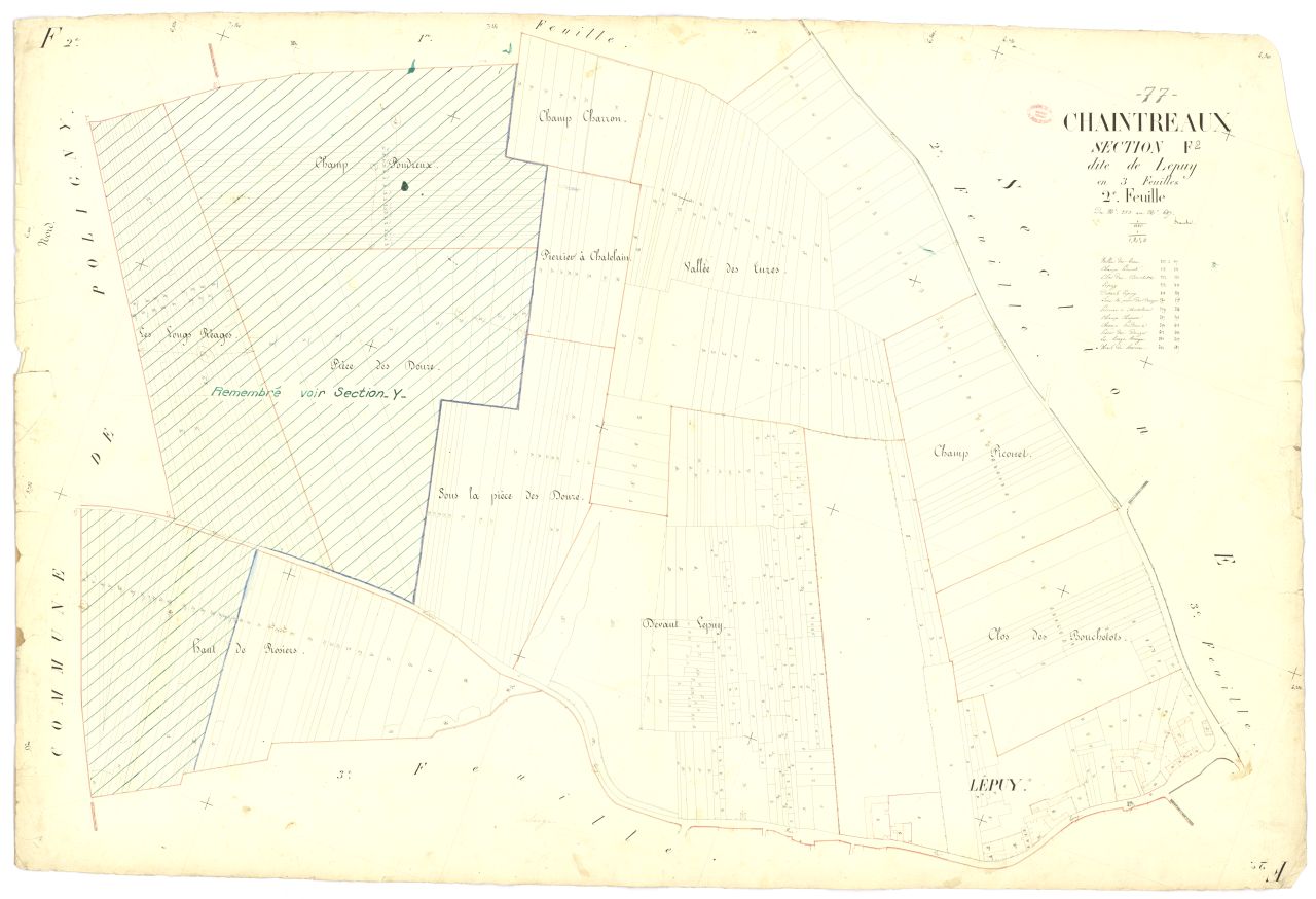 Section F dite de Lepuy, en 3 feuilles, 2eme feuille