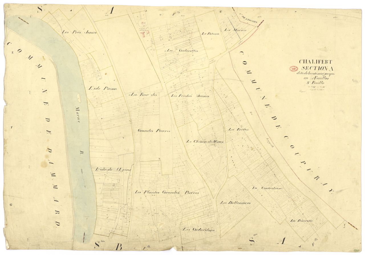 Section A dite de la Cote-Saint-Jacques, en 5 feuilles, 3eme feuille