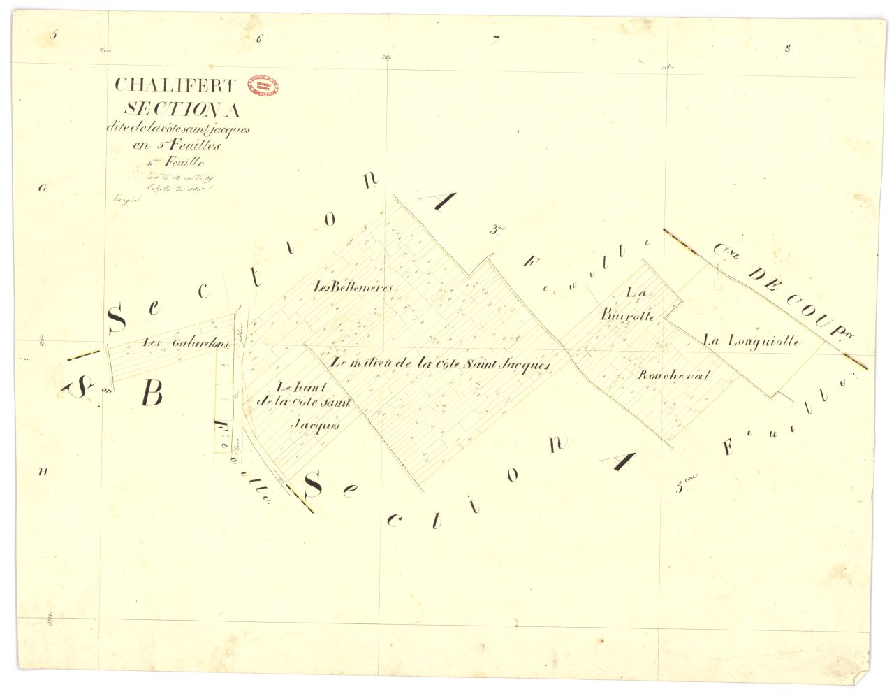 Section A dite de la Cote-Saint-Jacques, en 5 feuilles, 4eme feuille