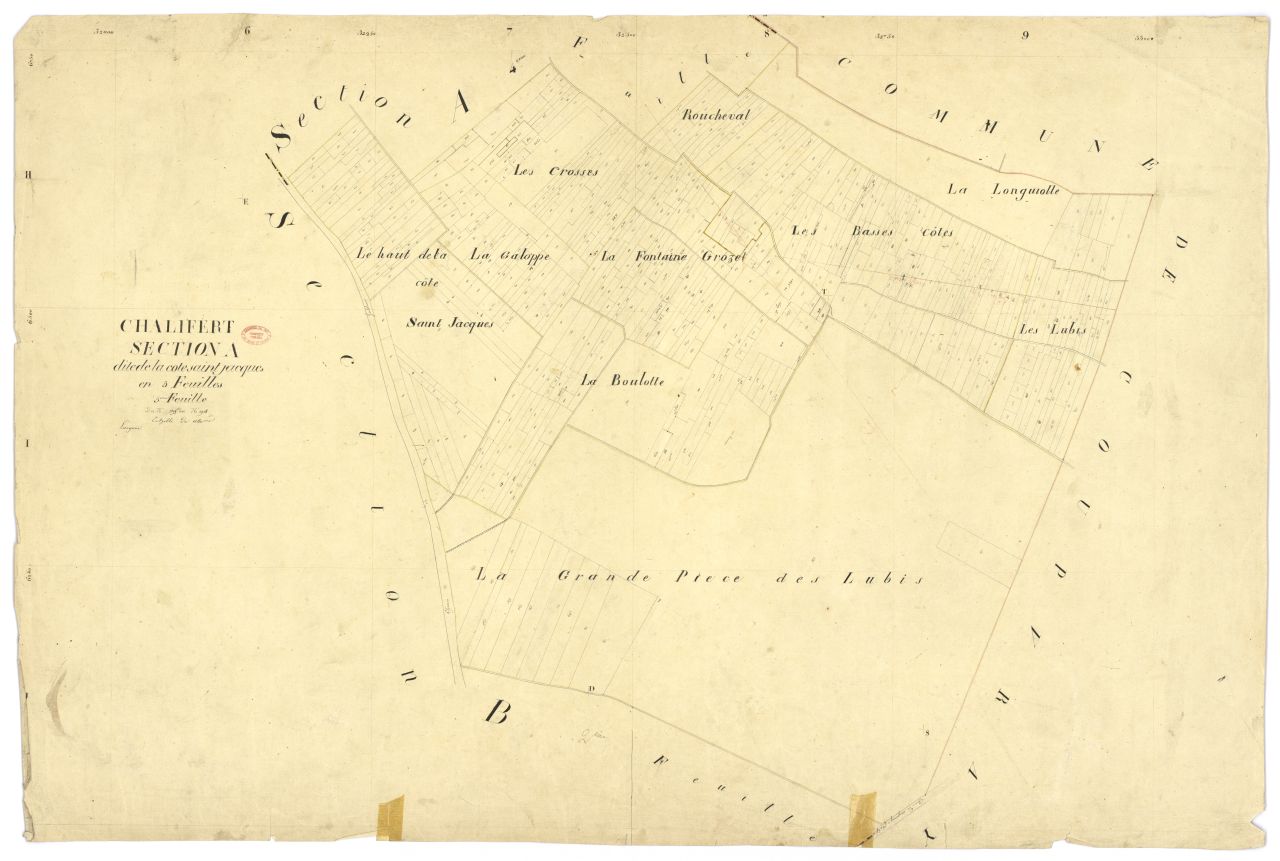 Section A dite de la Cote-Saint-Jacques, en 5 feuilles, 5eme feuille