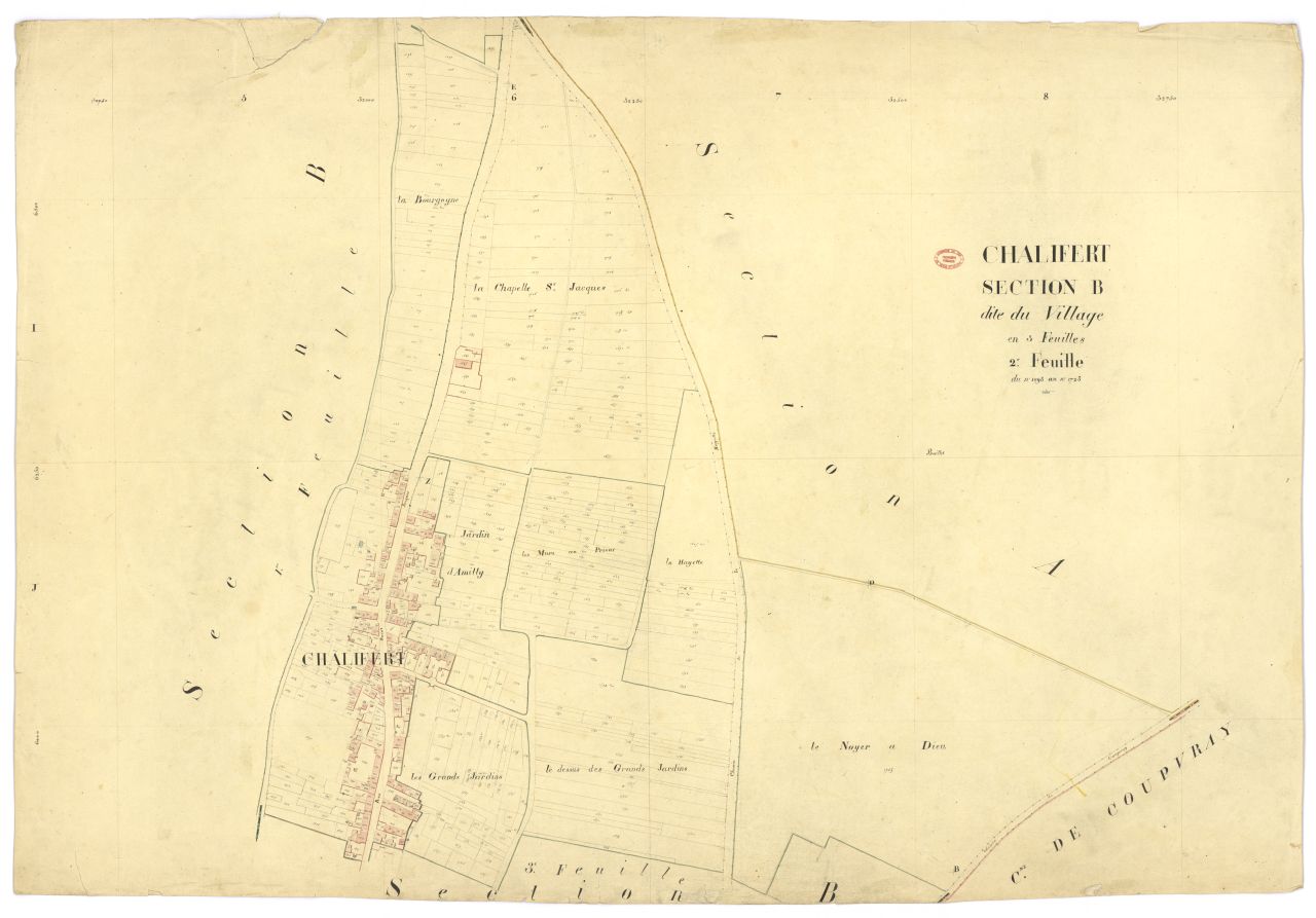 Section B dite du Village, en 3 feuilles, 2eme feuille