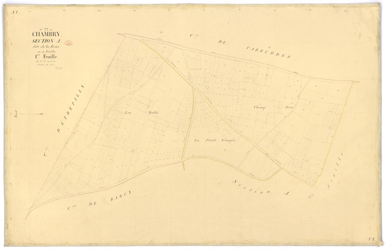 Section A dite de la Roue, en 2 feuilles, 1ere feuille
