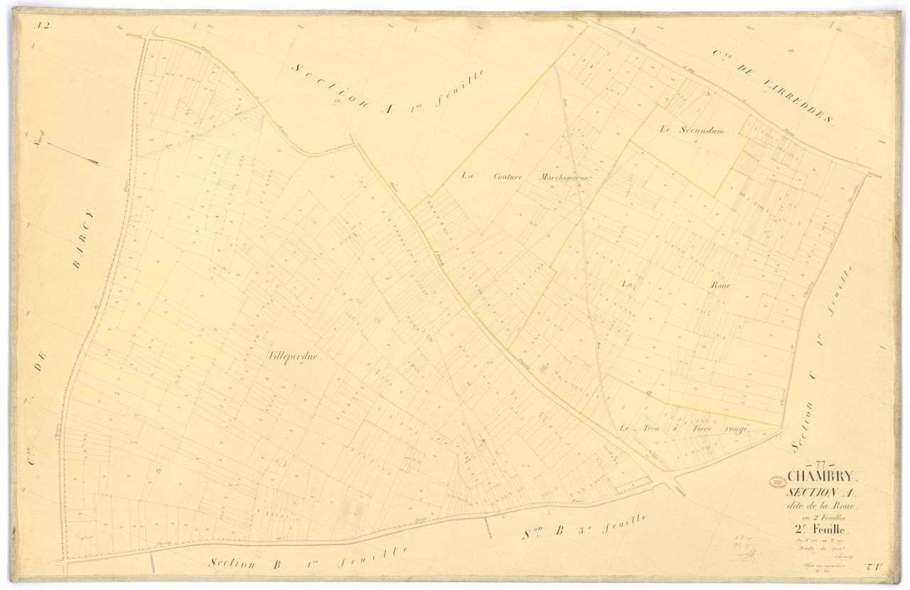 Section A dite de la Roue, en 2 feuilles, 2eme feuille