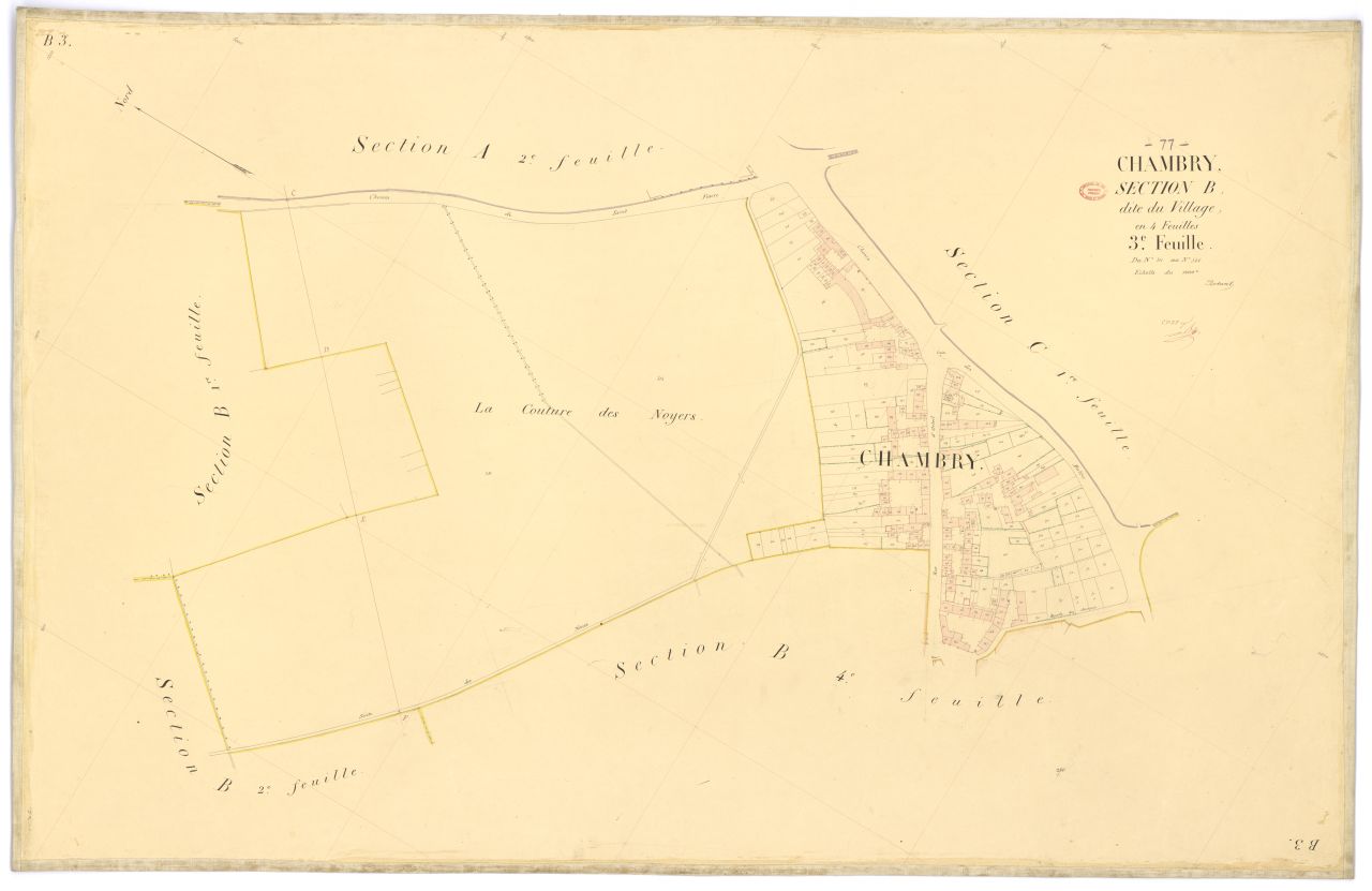 Section B dite du Village, en 4 feuilles, 3eme feuille