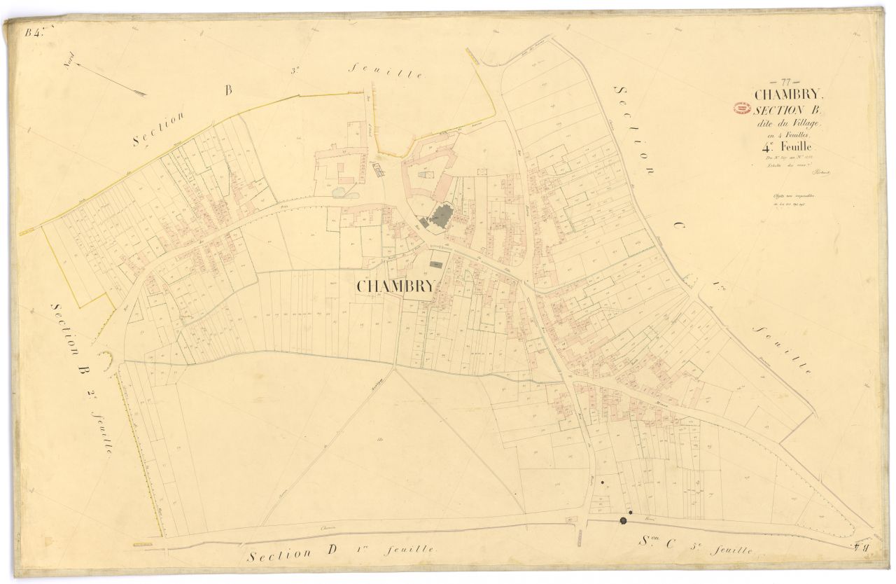 Section B dite du Village, en 4 feuilles, 4eme feuille