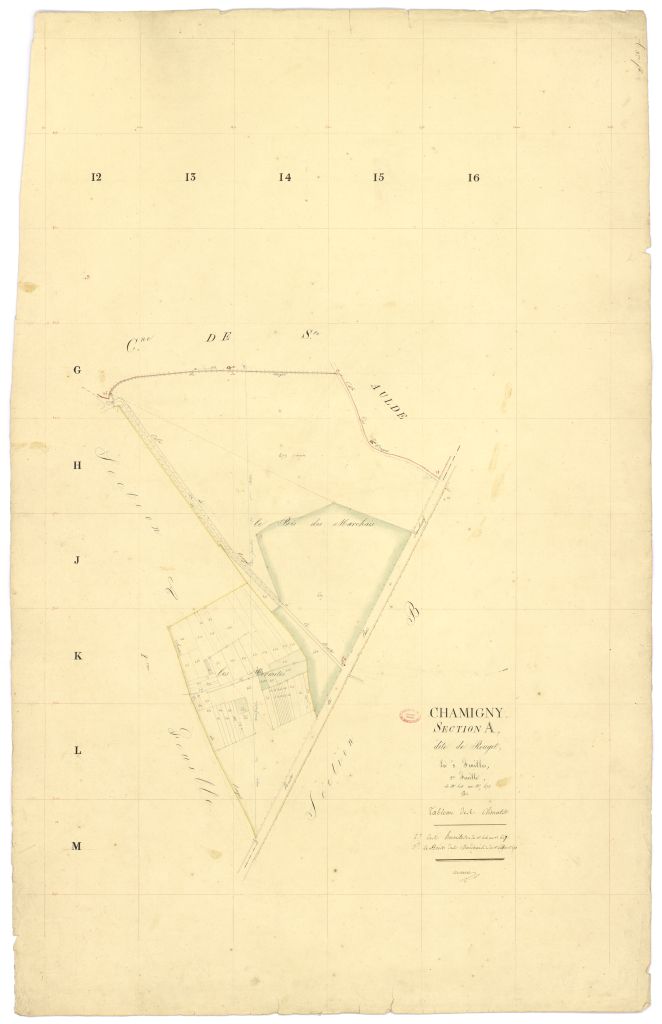 Section A dite du Rouget, en 3 feuilles, 3eme feuille