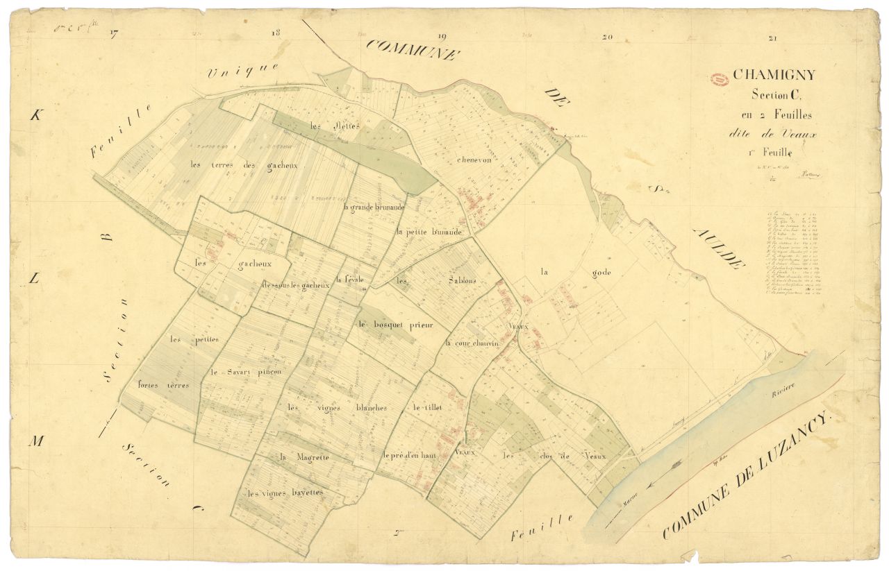 Section C dite des Veaux, en 2 feuilles, 1ere feuille