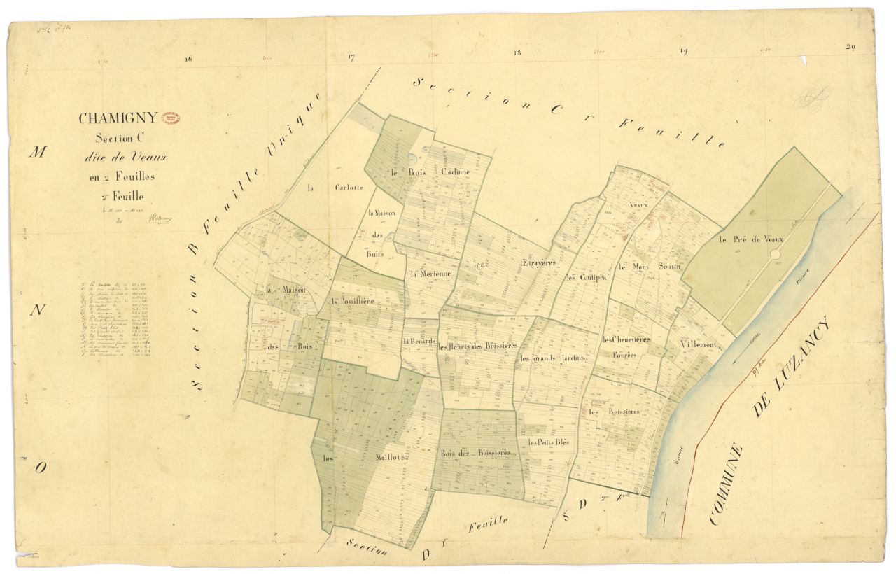 Section C dite des Veaux, en 2 feuilles, 2eme feuille