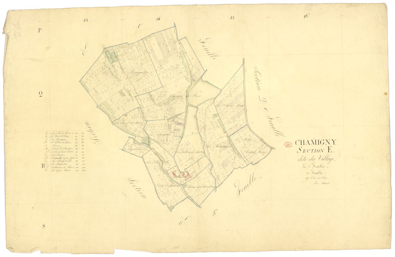 Section E dite du Village, en 3 feuilles, 2eme feuille