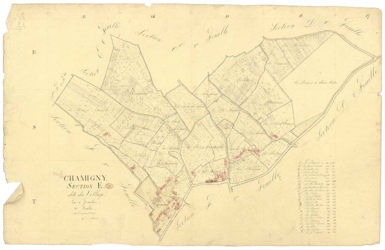 Section E dite du Village, en 3 feuilles, 3eme feuille
