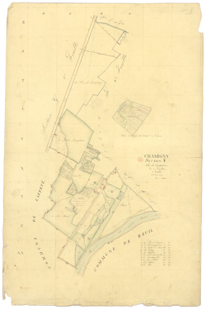 Section F dite de Tanqueux, en 3 feuilles, 1ere feuille