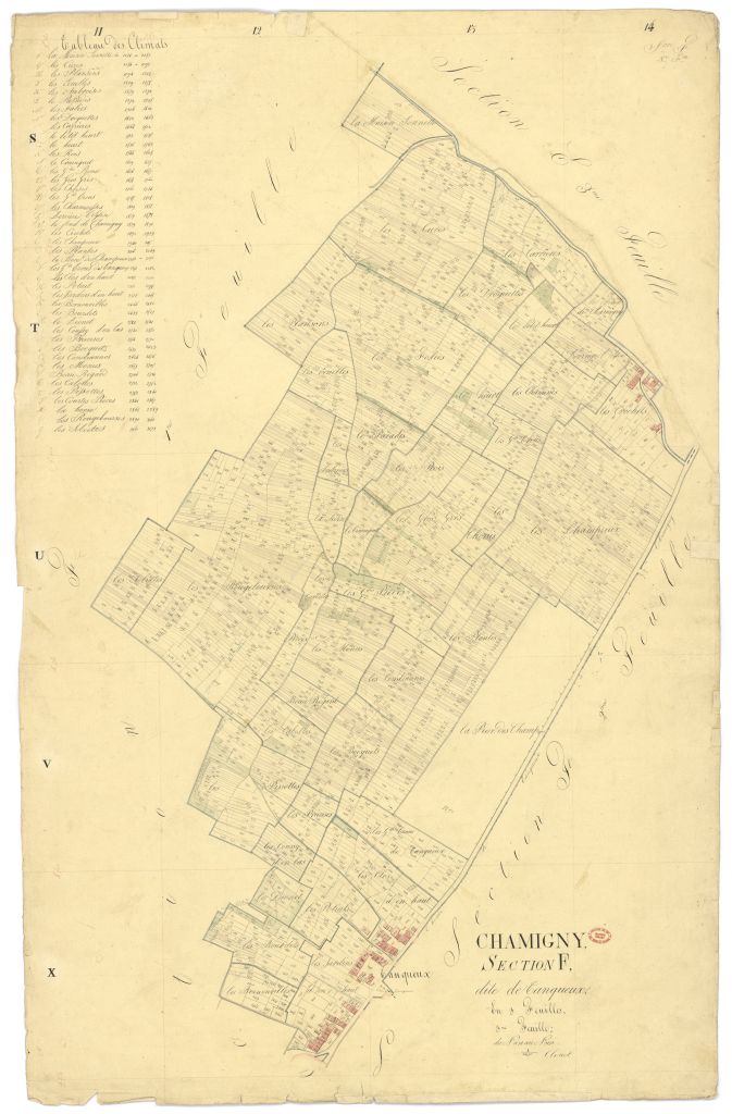Section F dite de Tanqueux, en 3 feuilles, 3eme feuille