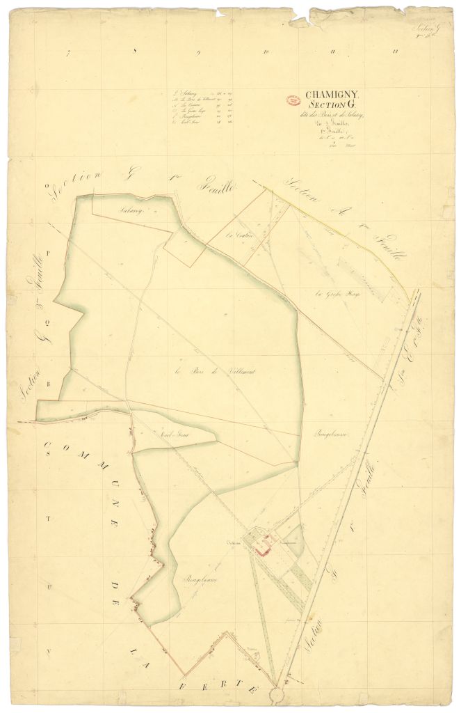 Section G dite des Bois-de-Sabaroy, en 3 feuilles, 2eme feuille