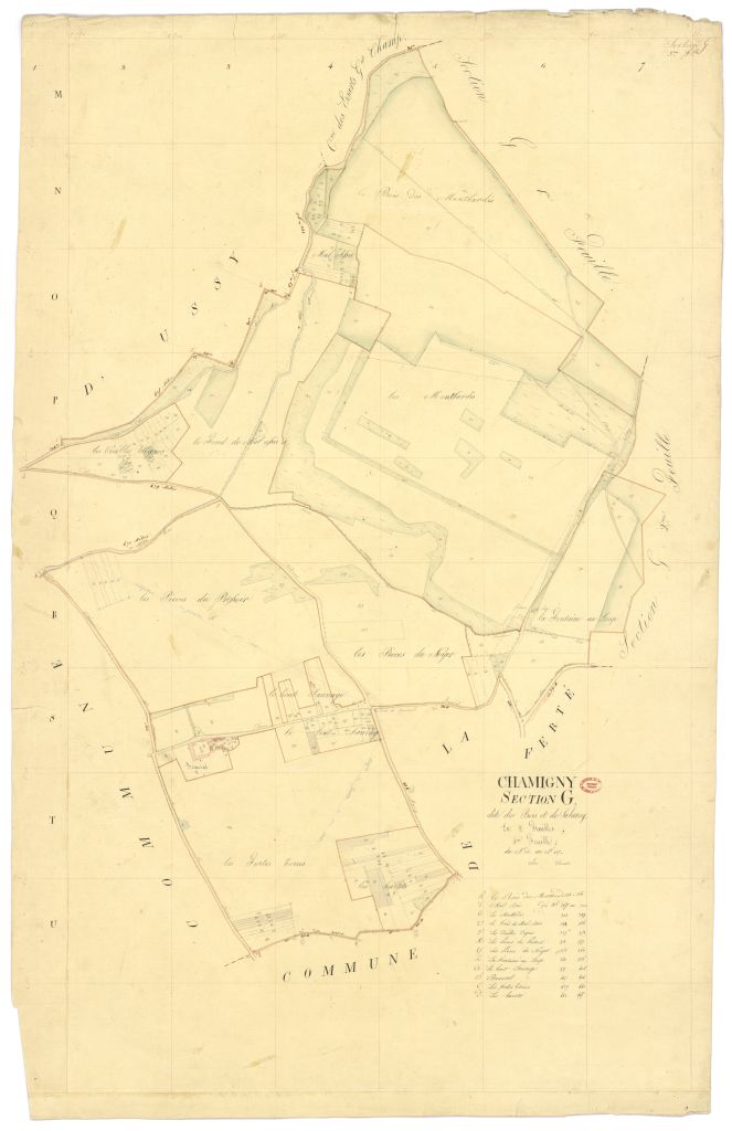 Section G dite des Bois-de-Sabaroy, en 3 feuilles, 3eme feuille