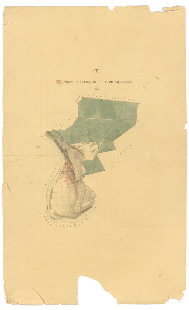 Tableau d'assemblage, 5 sections