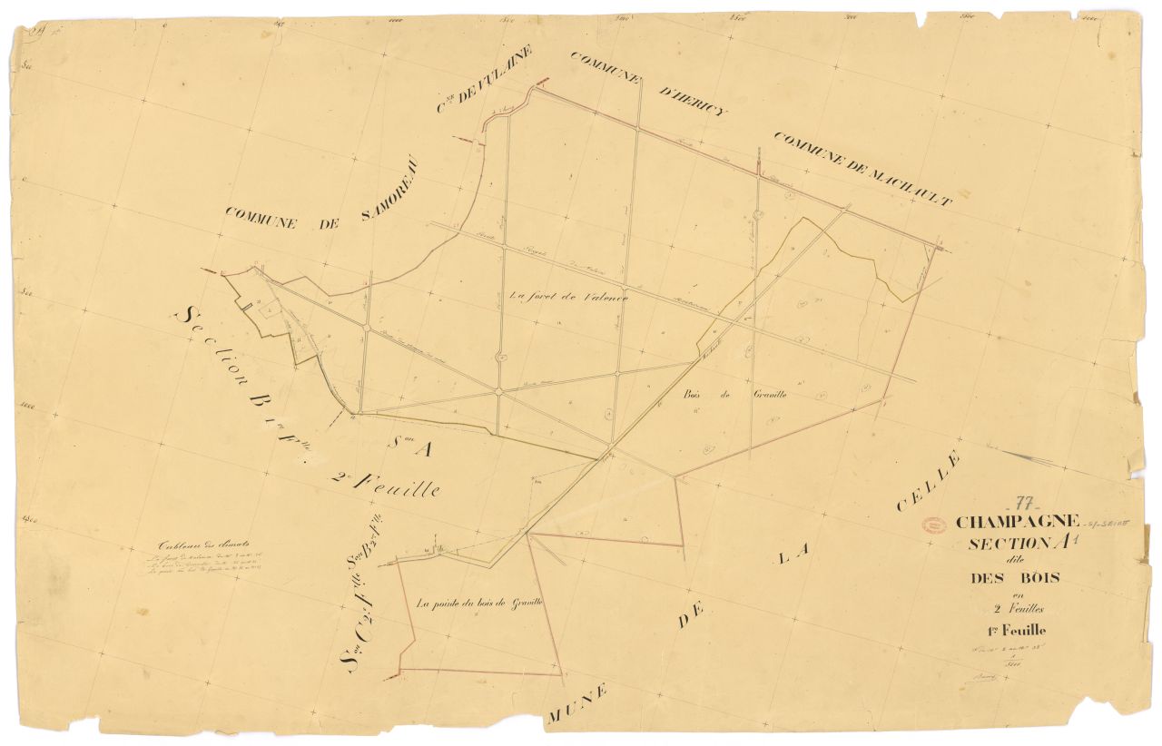 Section A dite des Bois, en 2 feuilles, 1ere feuille