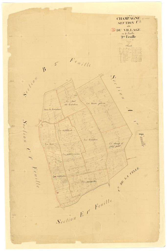 Section C dite du Village, en 2 feuilles, 2eme feuille
