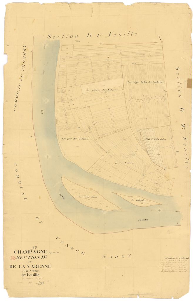 Section D dite de la Varenne, en 3 feuilles, 3eme feuille