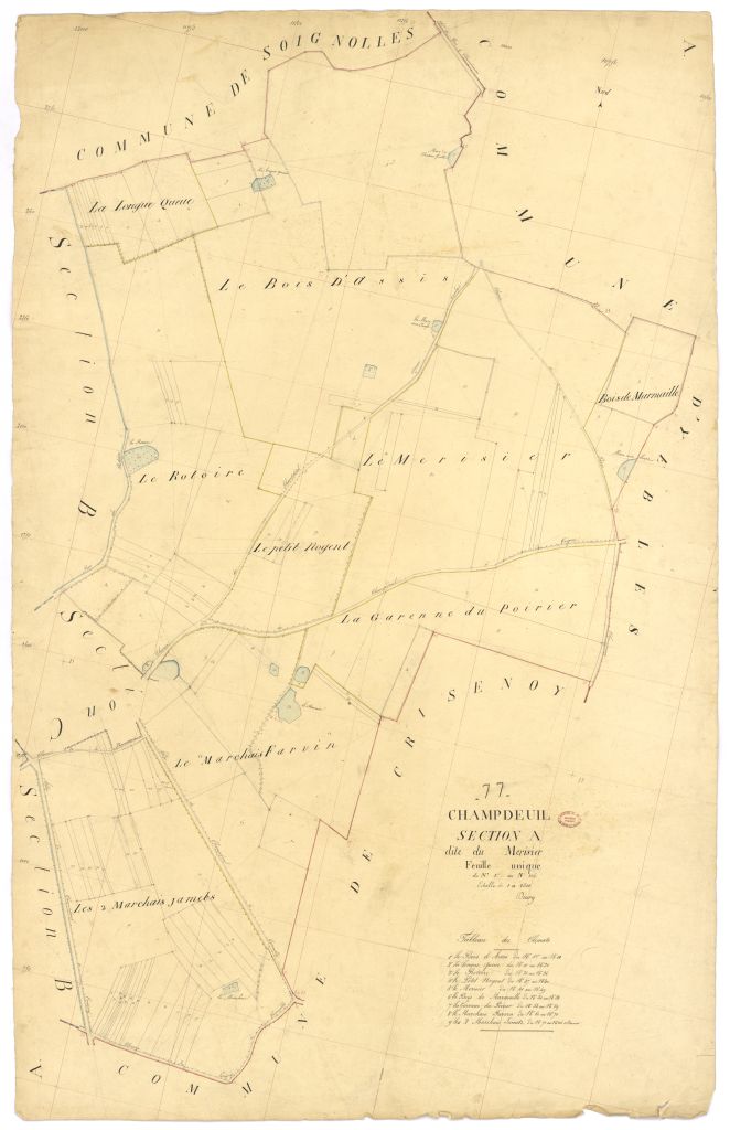 Section A dite du Merisier, feuille unique