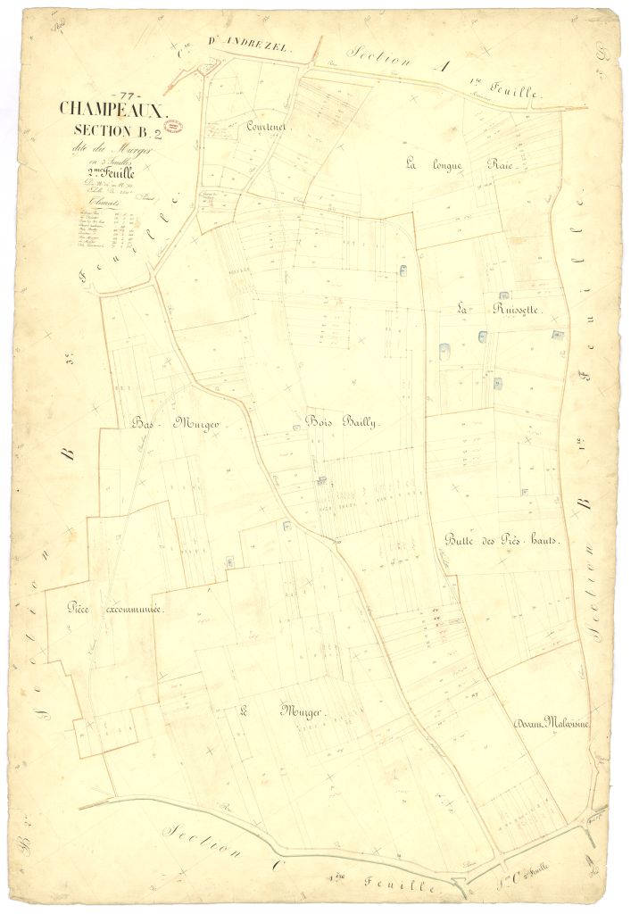 Section B dite de Murger, en 3 feuilles, 2eme feuille