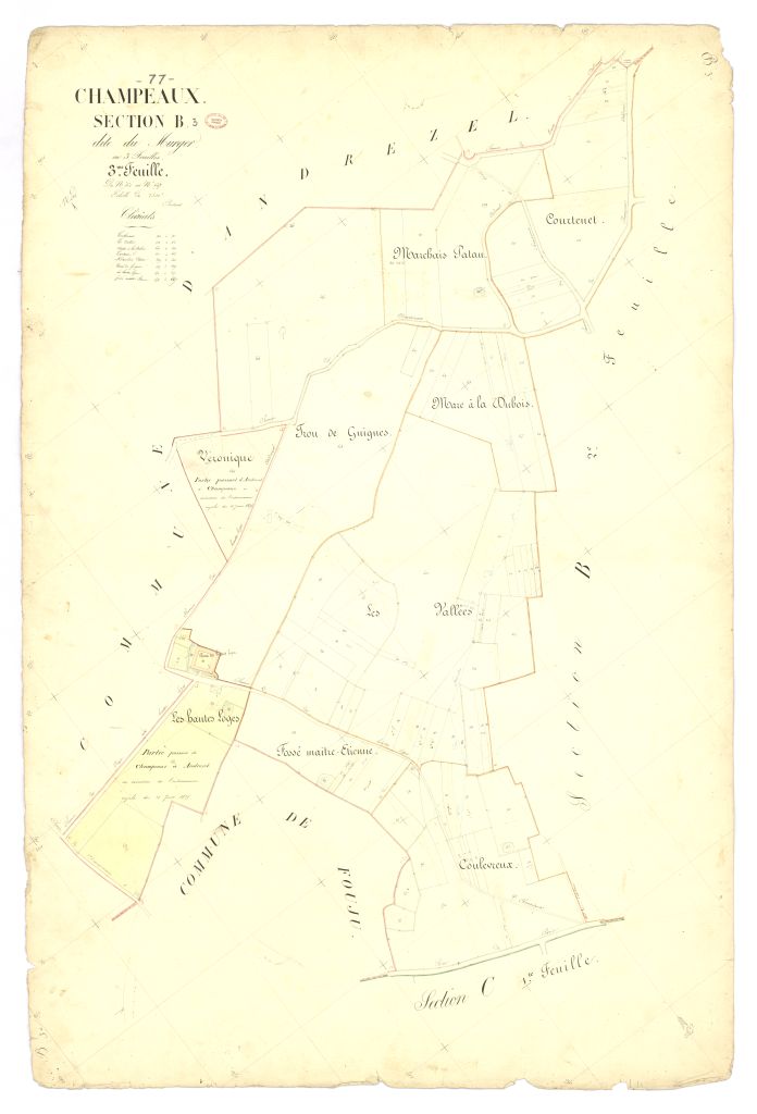 Section B dite de Murger, en 3 feuilles, 3eme feuille
