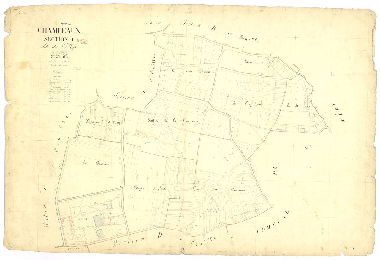 Section C dite du Village, en 3 feuilles, 3eme feuille