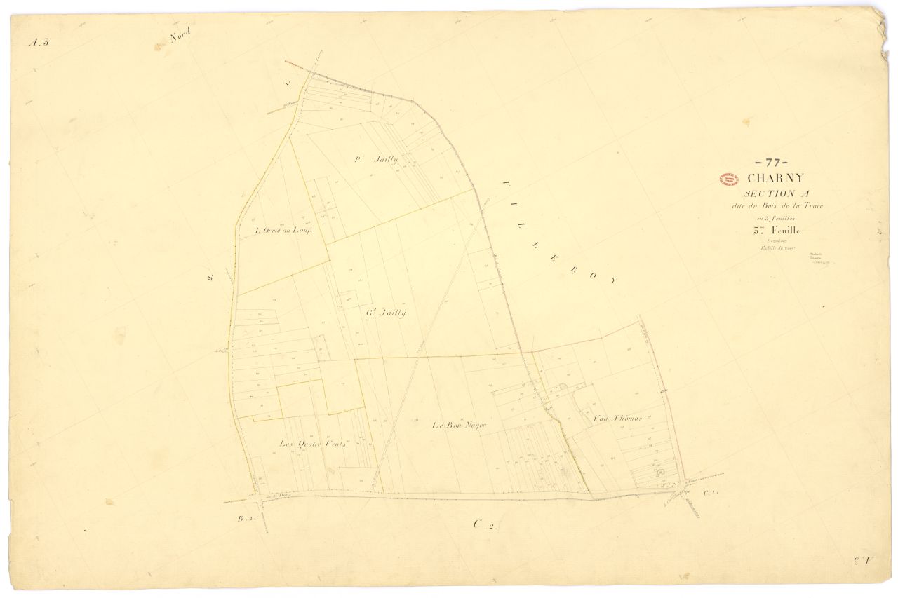 Section A dite de la Trace, en 3 feuilles, 3eme feuille