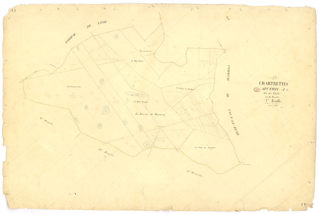 Section A dite d'Uselles, en 10 feuilles, 1ere feuille