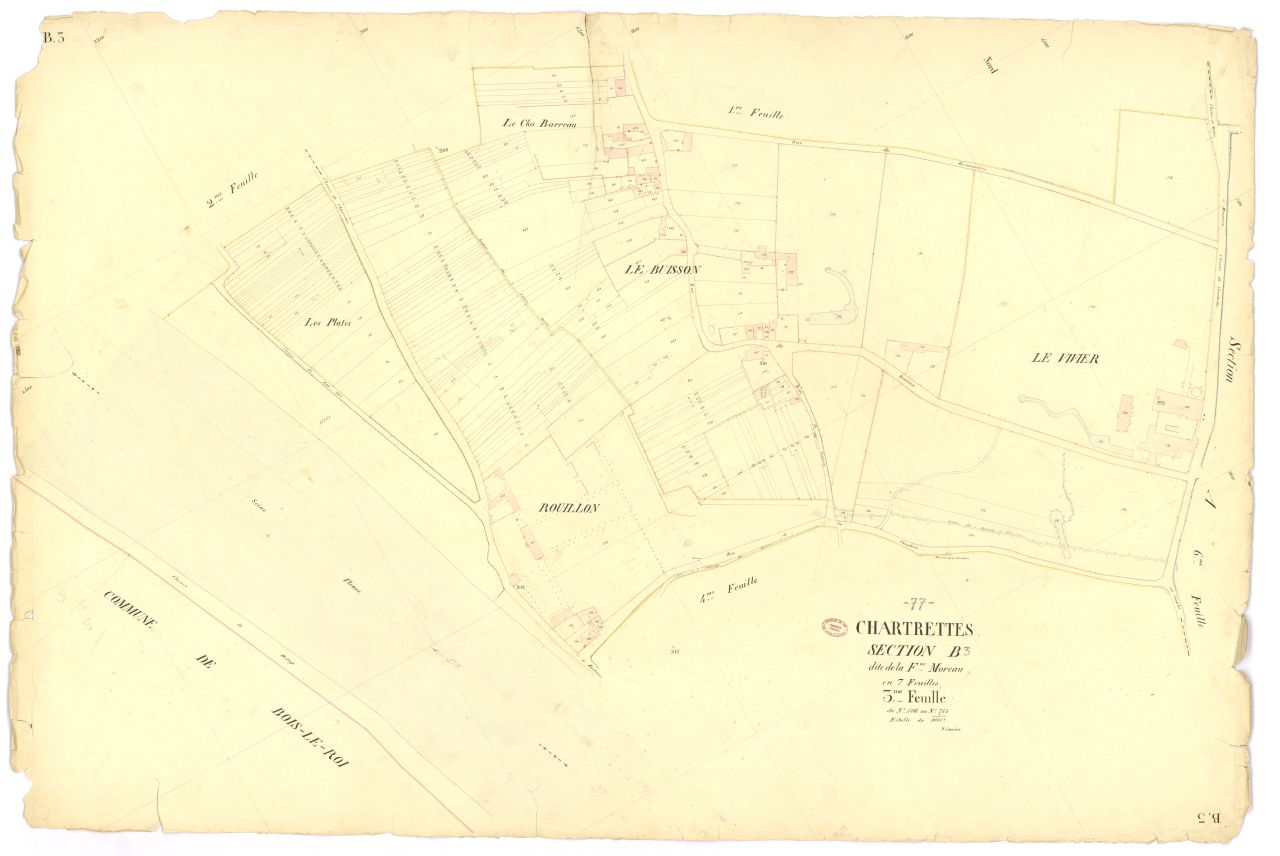 Section B dite de la Fontaine-Moreau, en 7 feuilles, 3eme feuille