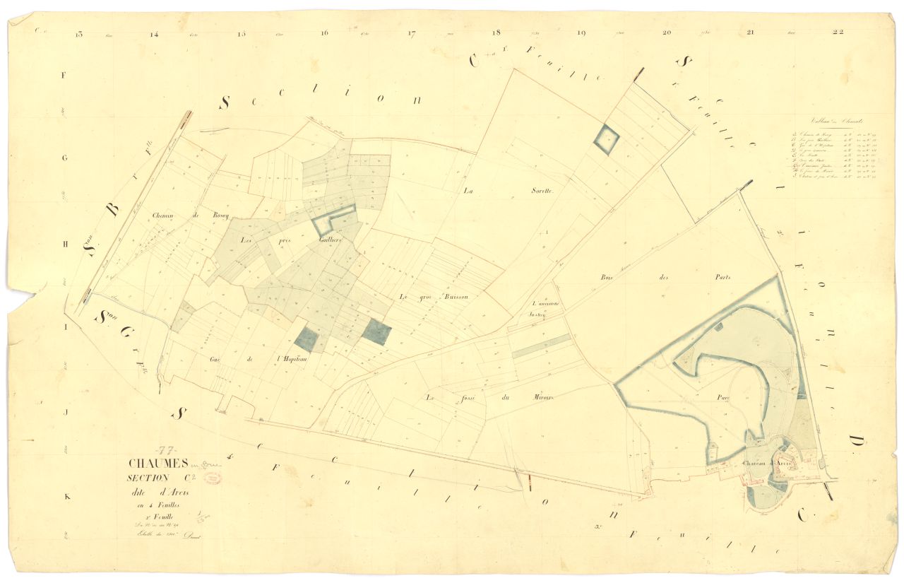 Section C dite d'Arcis, en 4 feuilles, 2eme feuille