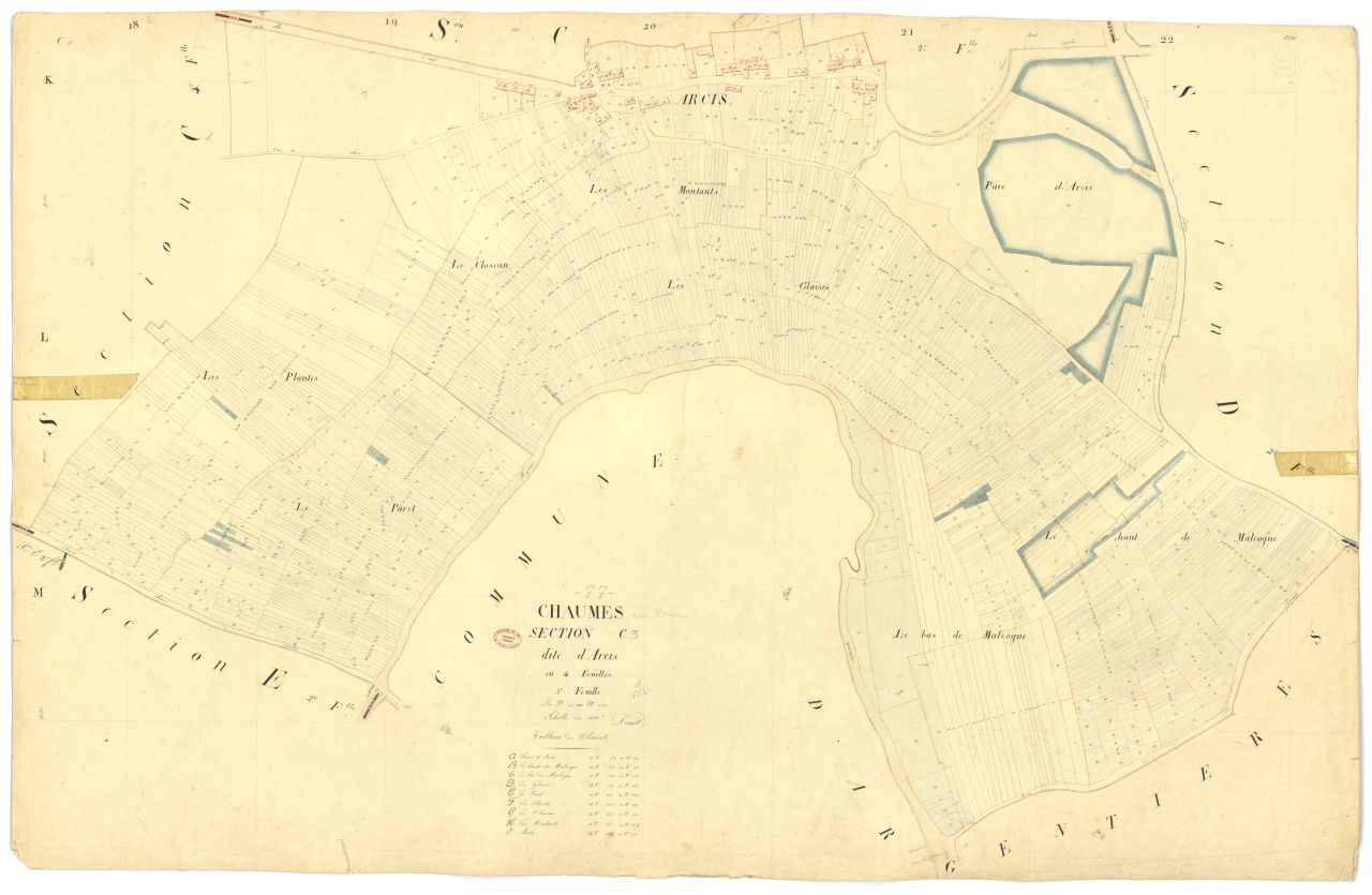 Section C dite d'Arcis, en 4 feuilles, 3eme feuille