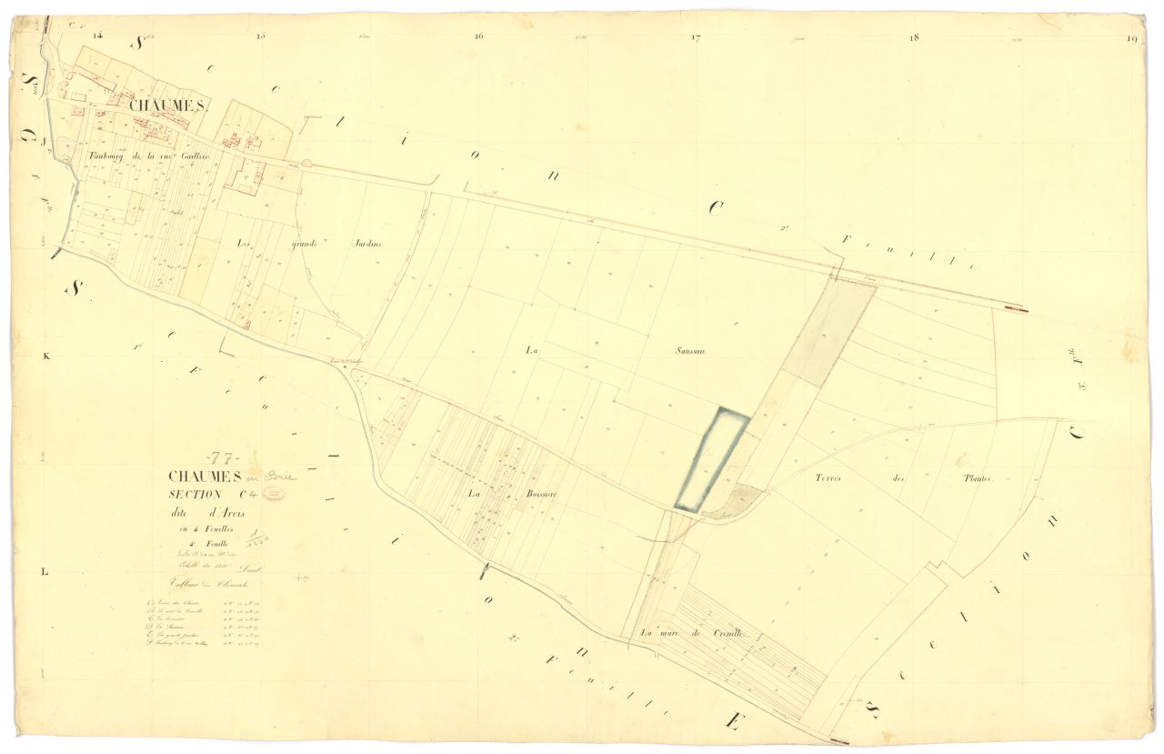 Section C dite d'Arcis, en 4 feuilles, 4eme feuille