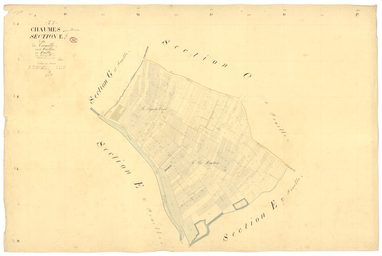 Section E dite de Crenille, en 4 feuilles, 1ere feuille