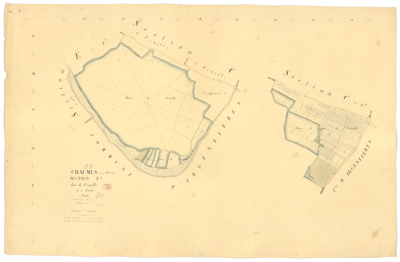 Section E dite de Crenille, en 4 feuilles, 2eme feuille