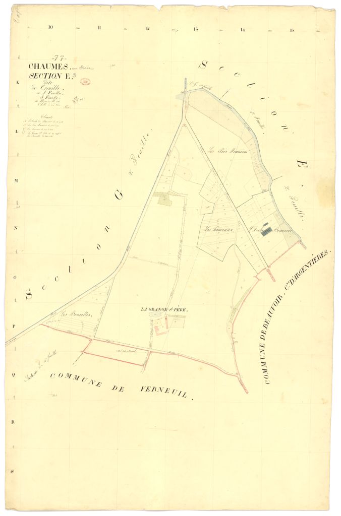 Section E dite de Crenille, en 4 feuilles, 3eme feuille