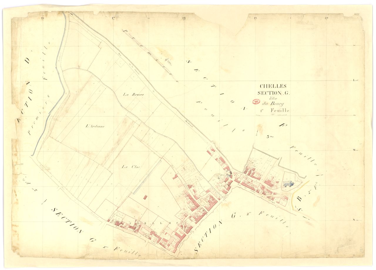 Section G dite du Bourg, en 2 feuilles, 1ere feuille