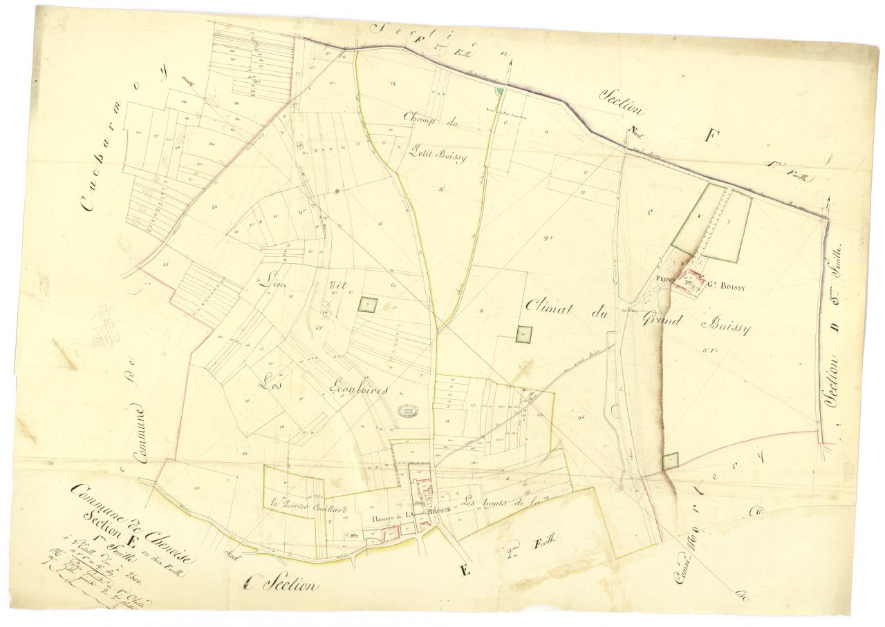 minute, section E, 1ere feuille