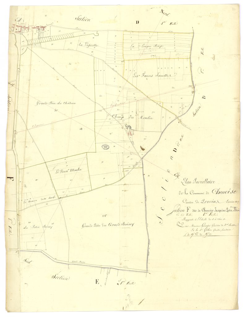 minute, section F, 1ere feuille