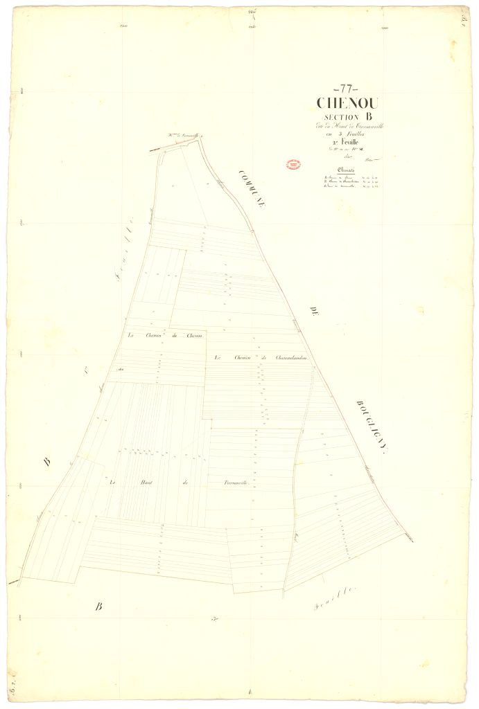 Section B dite du Haut-de-Tiersanville, en 3 feuilles, 2eme feuille