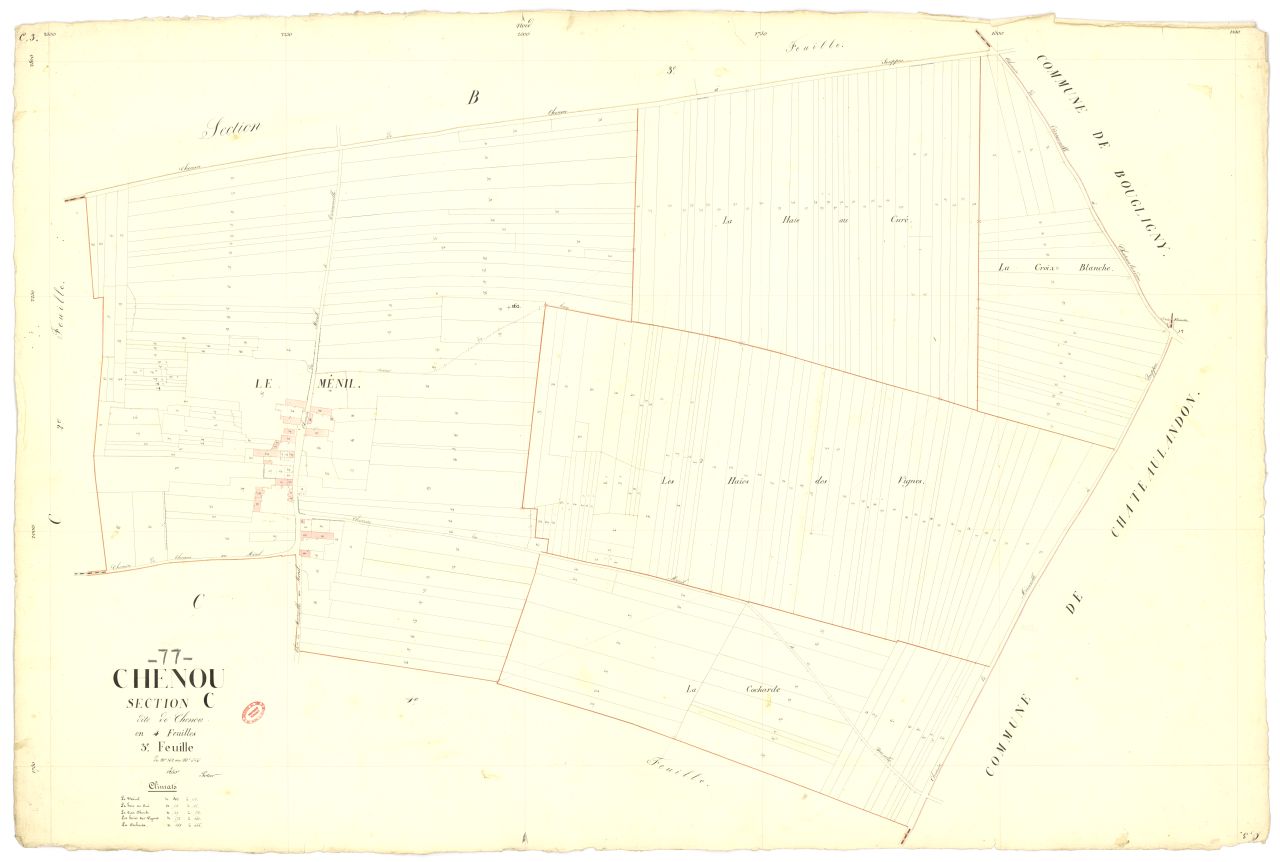 Section C dite de Chenou, en 4 feuilles, 3eme feuille