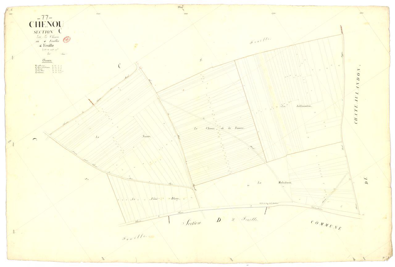 Section C dite de Chenou, en 4 feuilles, 4eme feuille