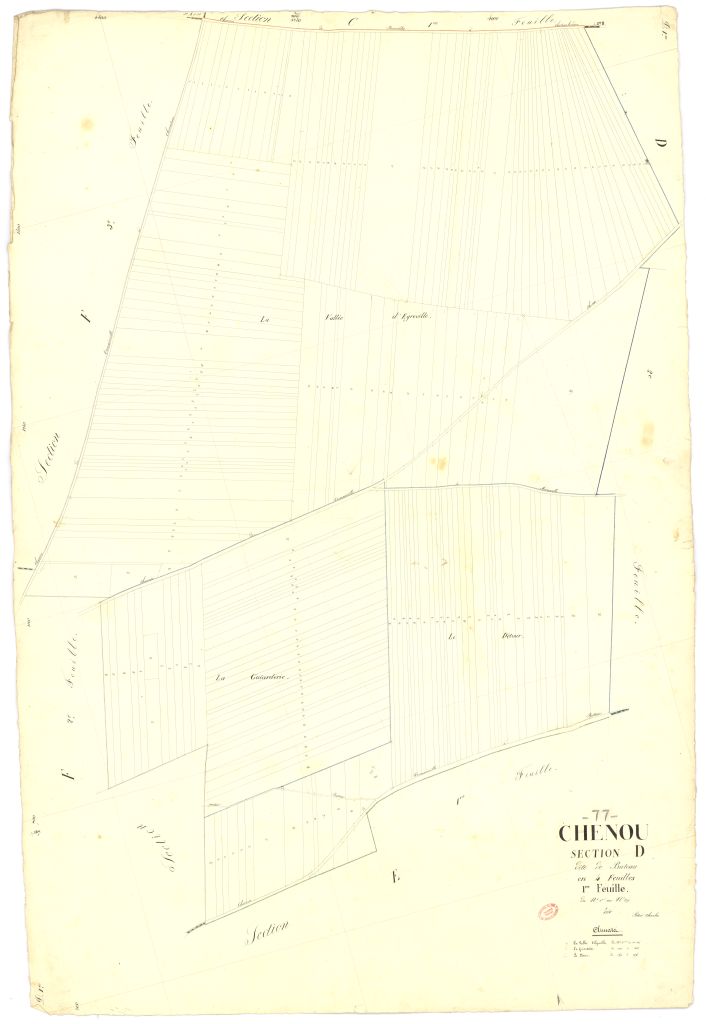 Section D dite de Buteau, en 4 feuilles, 1ere feuille