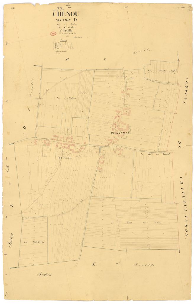 Section D dite de Buteau, en 4 feuilles, 4eme feuille