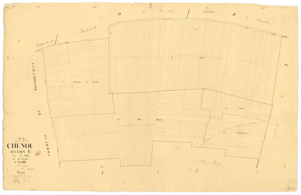 Section E dite des Vall�es, en 4 feuilles, 1ere feuille