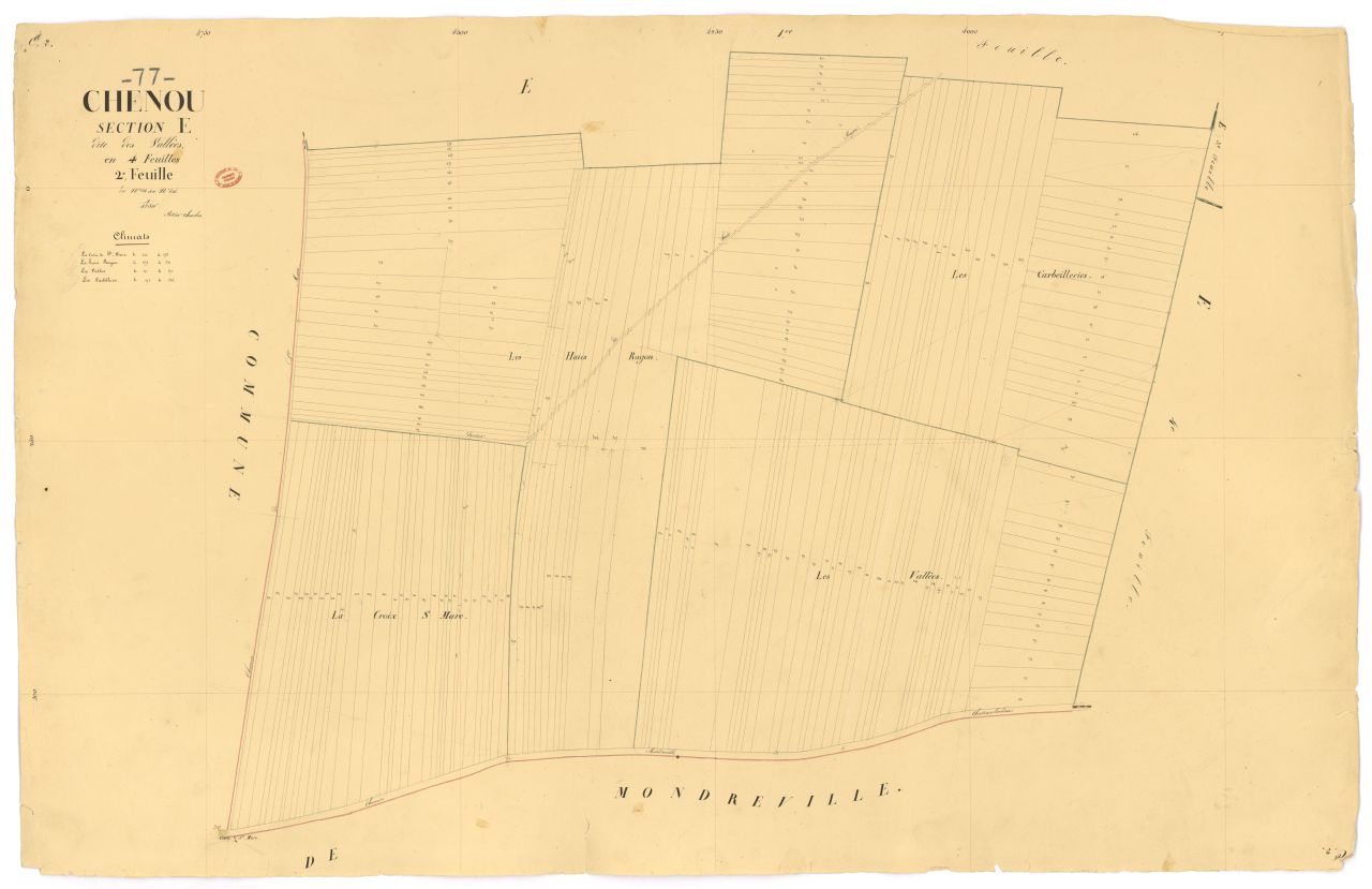 Section E dite des Vall�es, en 4 feuilles, 2eme feuille