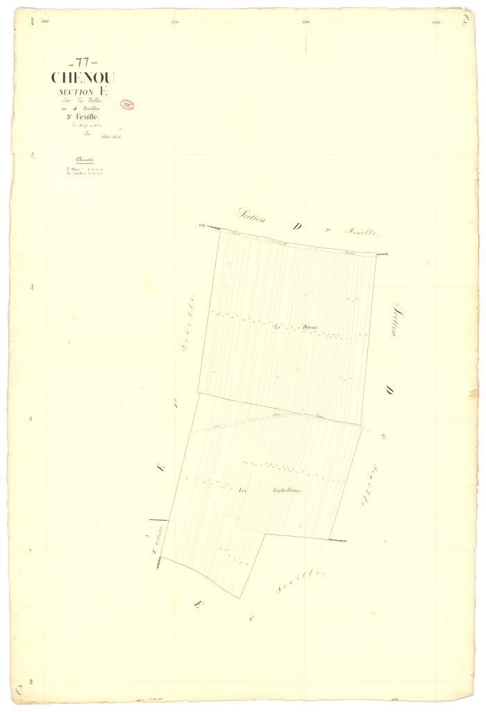 Section E dite des Vall�es, en 4 feuilles, 3eme feuille